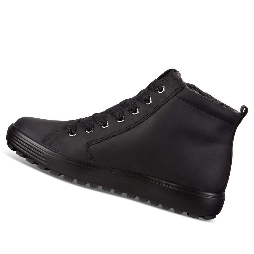 Women's Ecco Soft 7 Tred Gtx Hi Sneakers Black | Canada 246QMA